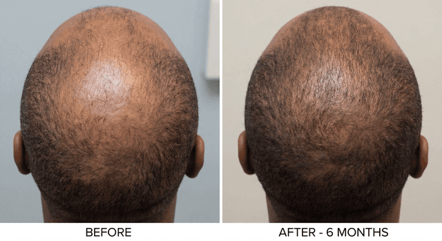 Hair regrowth progress with Bomi Hair serum