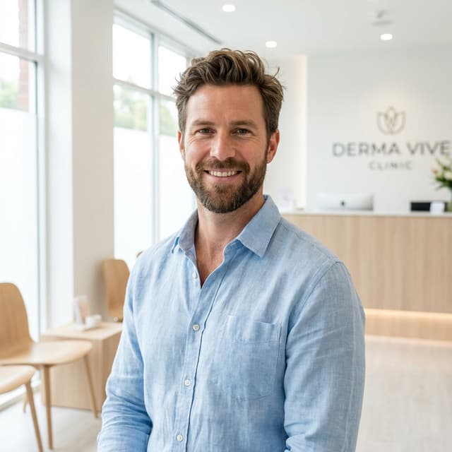 Man experiencing hair thinning